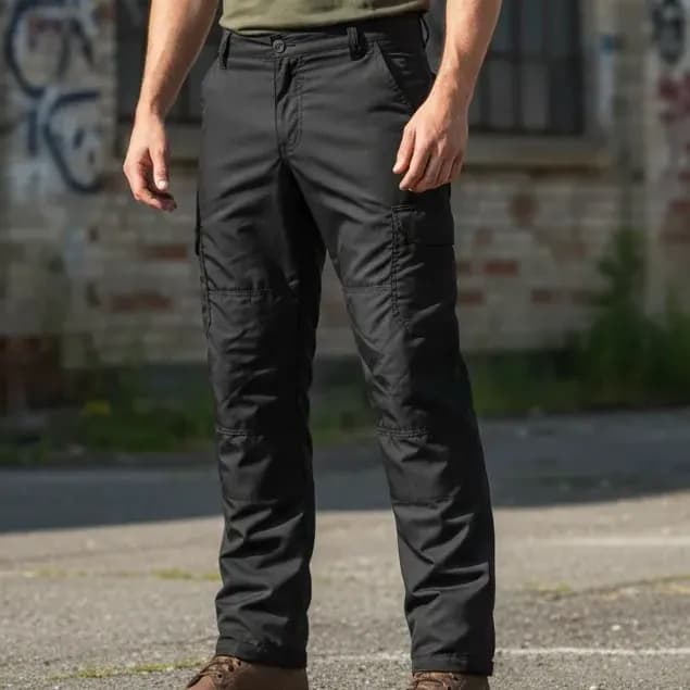 Calça Preta Tática Militar Cargo Masculina Poly Reforçada Preto 44
