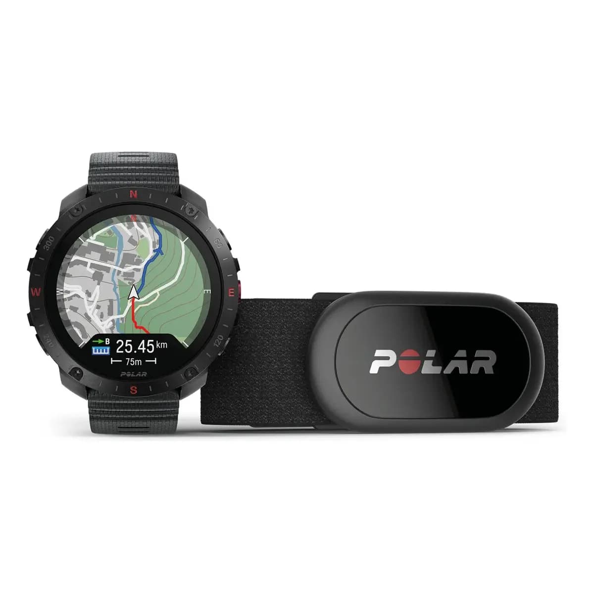 Relógio externo Polar Grit X2 Pro + H10 Premium, cor preta, tamanho S/l