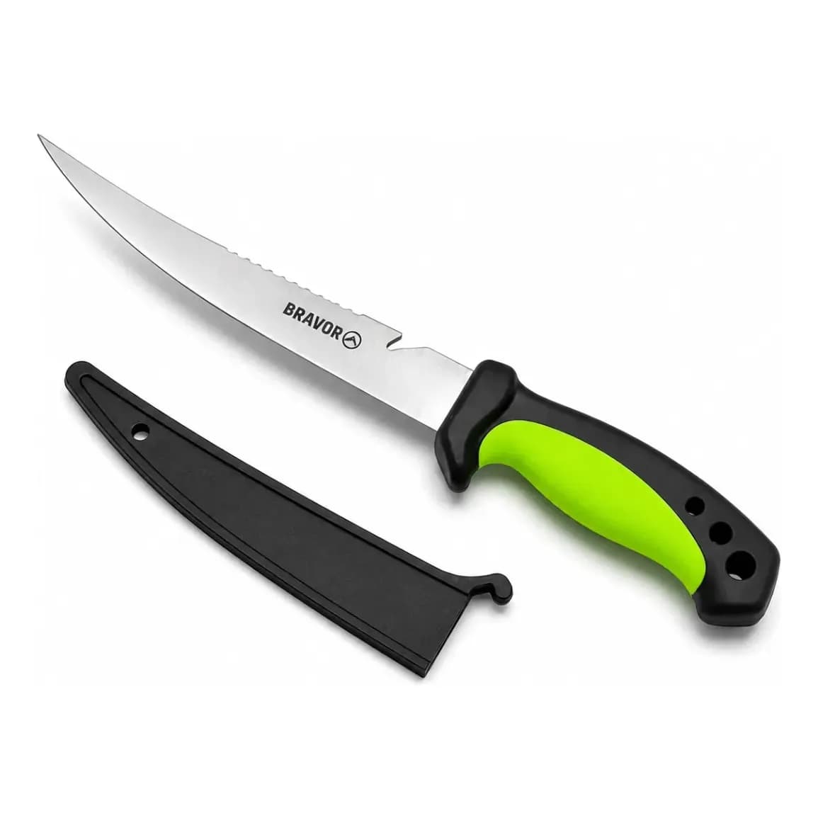 Faca Profissional 29cm Com Bainha Fileteira Filetar Peixe