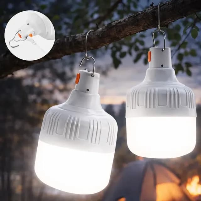 Mini Lâmpada Led Recarregável Usb 30w Camping Barraca Gancho