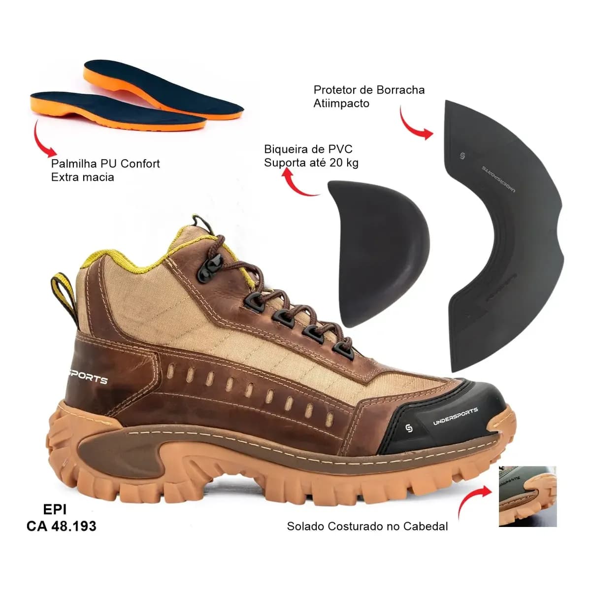 Bota Coturno Unissex Militar Adventure Biqueira Pvc