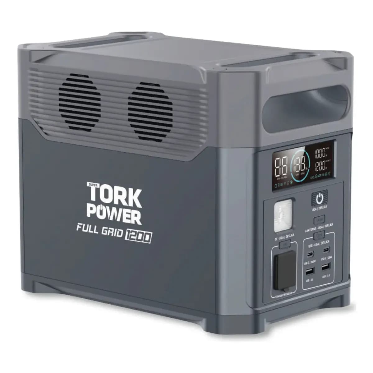 publi | Estação De Energia Gerador Solar Portátil Tork 1200w Onda Senoidal 1800W Pico 1024wh Bateria Lifepo4