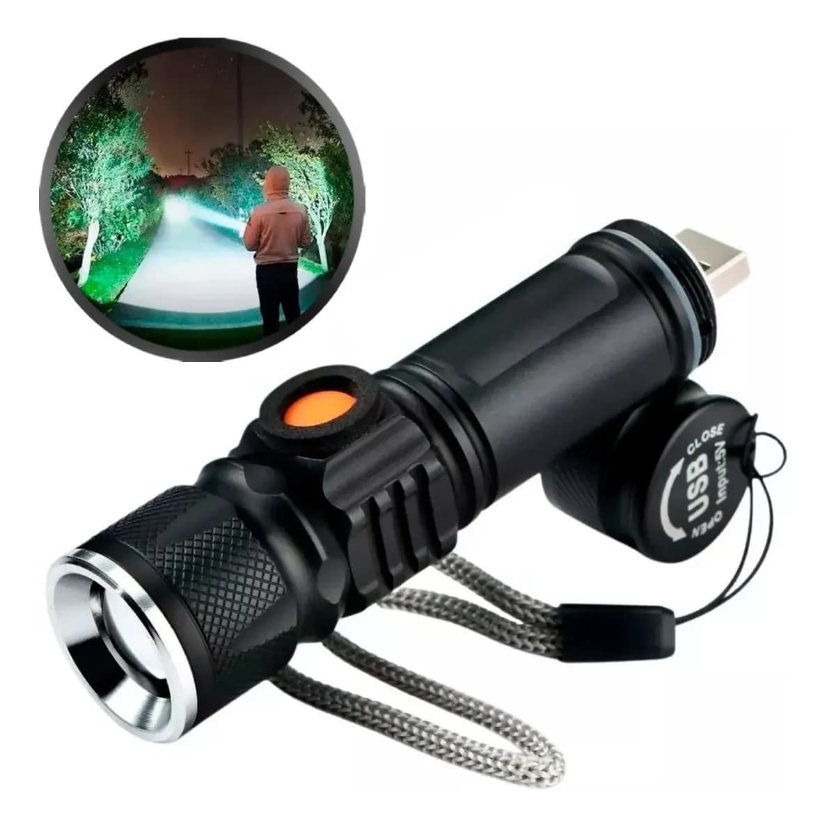 Lanterna Tatica 880000w Militar Longo Alcance T6 Usb