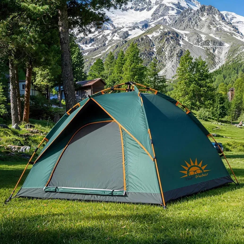New Hawaii Barraca De Acampamento Instantânea 2-3 Pessoas Impermeável Cor Verde-p499