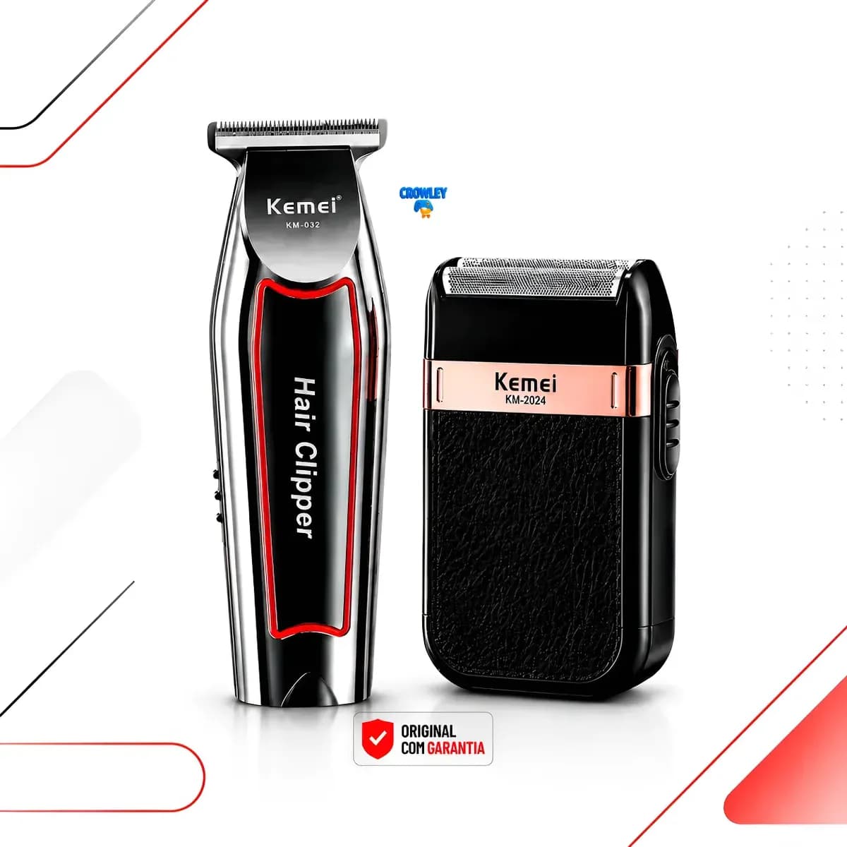 Kit Maquina Acabamento Corte Cabelo Barba Kemei-032 Shaver-2024