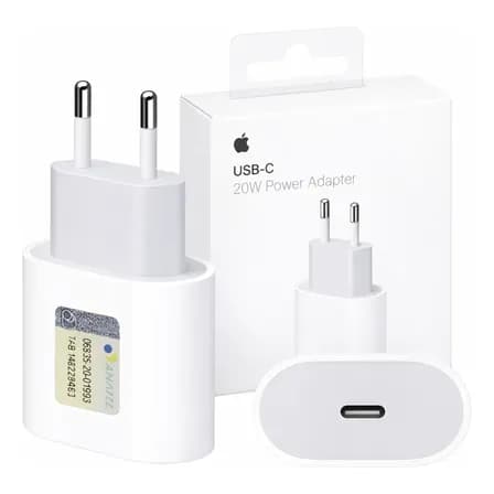 Carregador Fonte Apple iPhone iPad Turbo Original Usb-c 20w Branco
