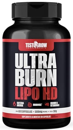 Termogênico Ultra Burn Lipo HD – Morosil® Original + Cafeína, Cromo e Vitaminas para Auxílio na Queima de Gordura – 60 Cápsulas