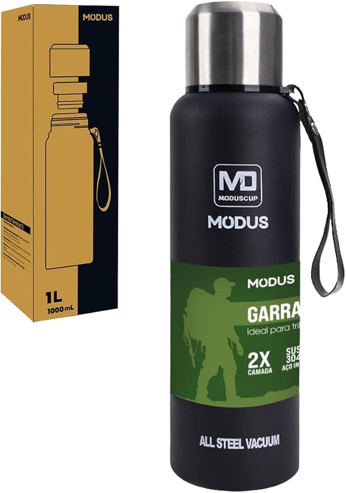 Modus Garrafa Térmica Inox Parede Dupla C/Bolsa 1000ml/1500ml