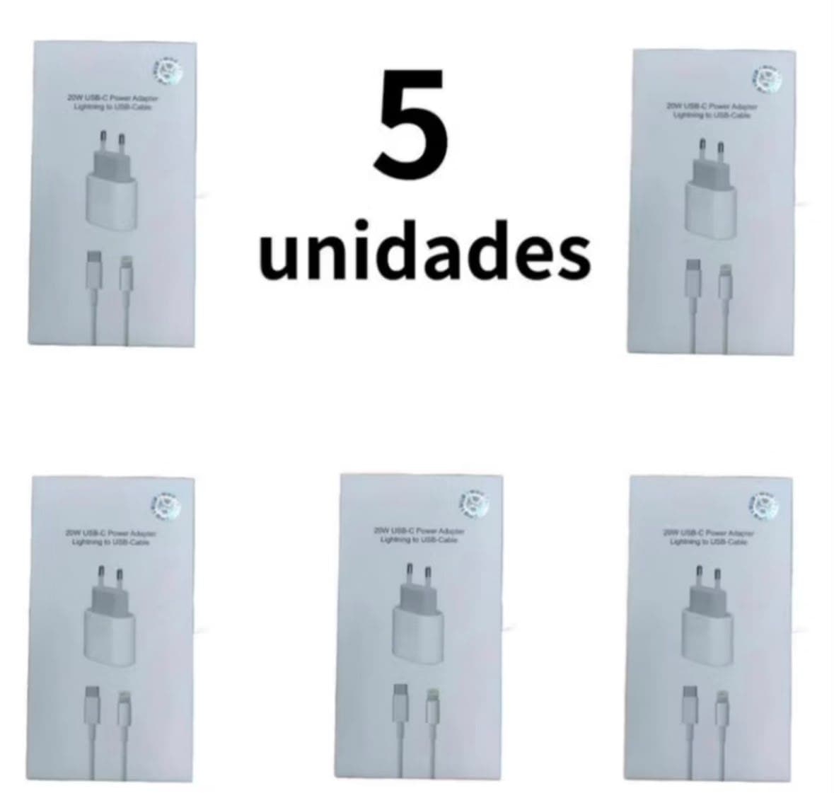 CARREGADOR IPHONE COMPLETO (carrega rápido⚡️) kit com 5,10 ou 20un